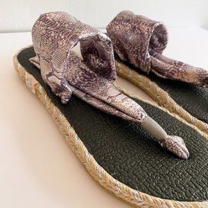 {Nalho} Snake Silver Ganika Espadrille Sandal